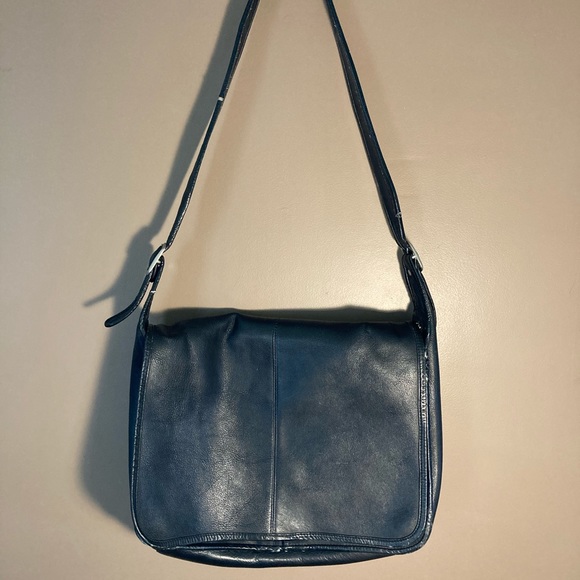 le donne Other - Le Donne black leather messenger bag